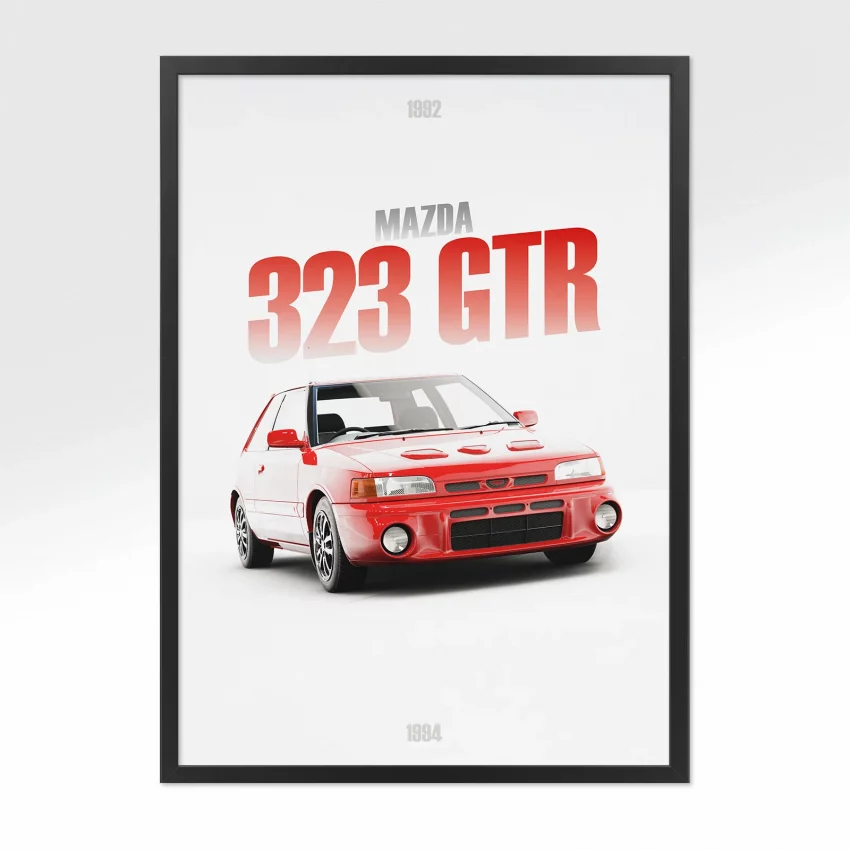 Poster Mazda 323 GTR - Vue avant
