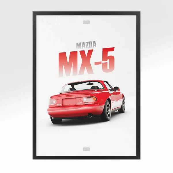Poster Mazda MX-5 1ère gen – Vue arrière