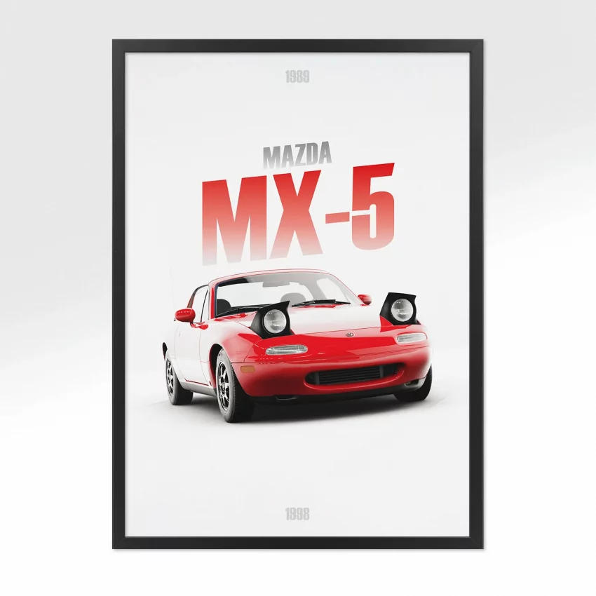 Poster Mazda MX-5 1ère gen - Vue avant