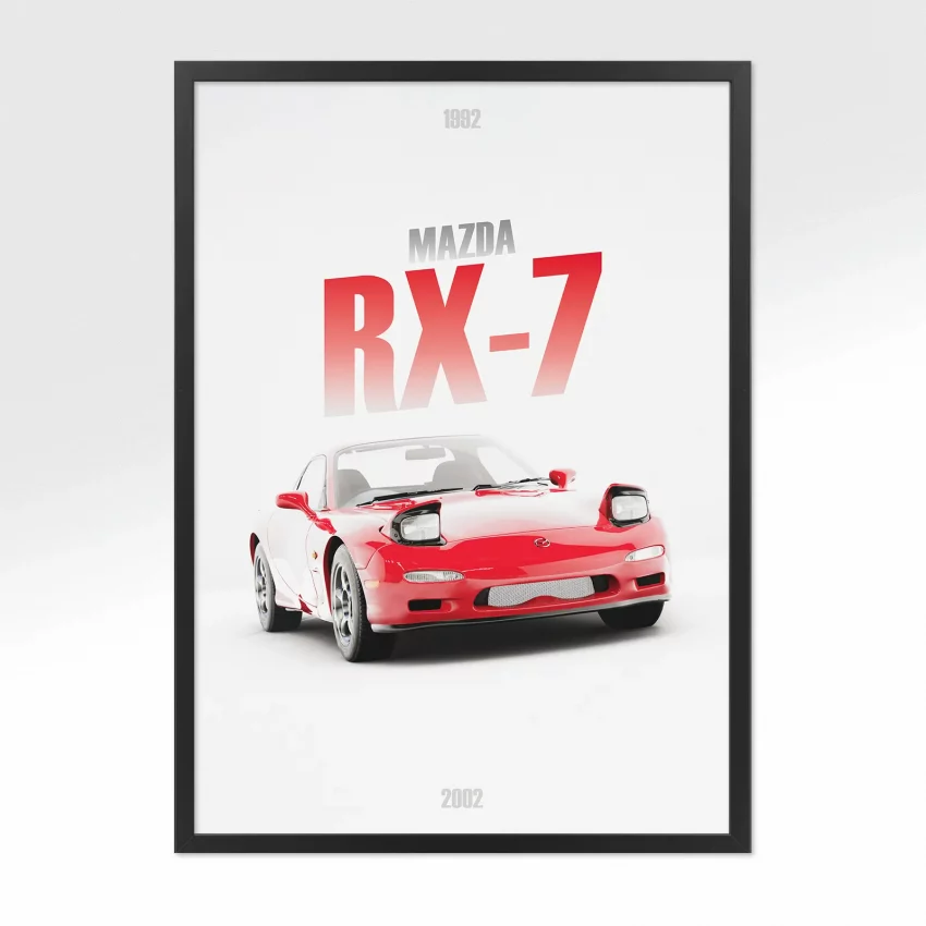 Poster Mazda RX-7 - Vue avant