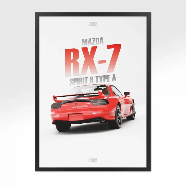Poster Mazda RX-7 Spirit R Type A – Vue arrière