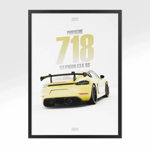 Poster Porsche 718 Cayman GT4 RS – Vue arrière