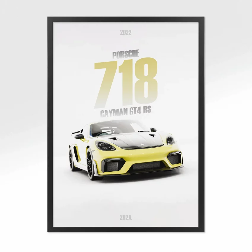 Poster Porsche 718 Cayman GT4 RS - Vue avant