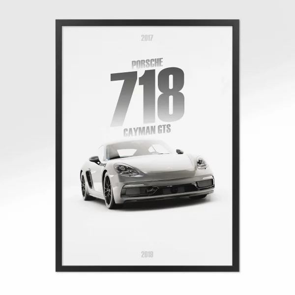 Poster Porsche 718 Cayman GTS – Vue avant