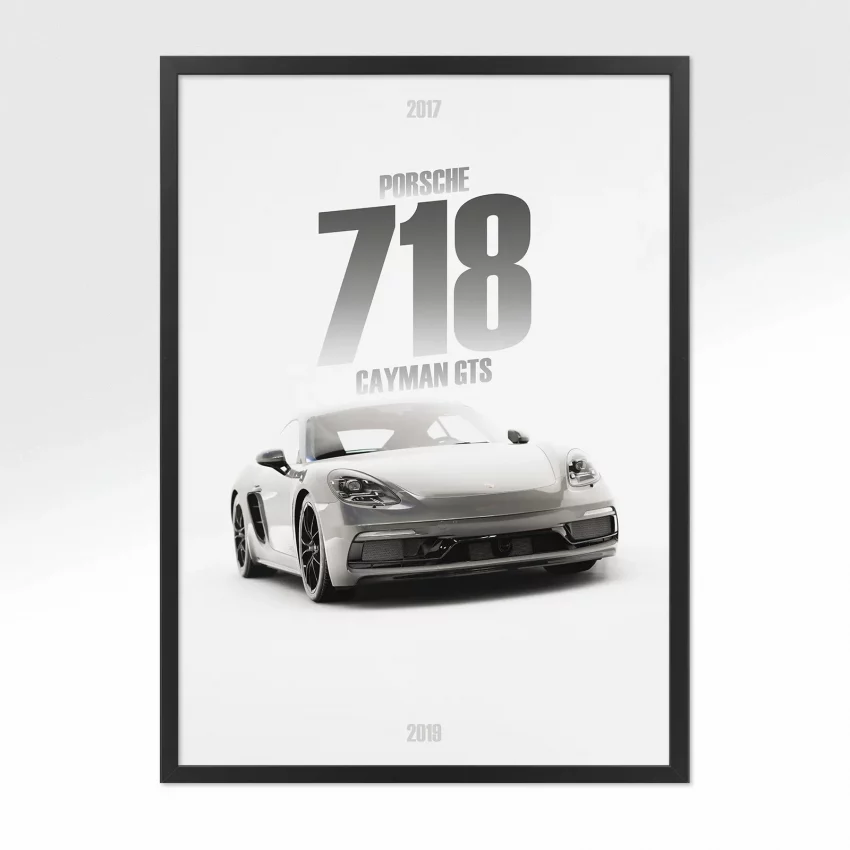 Poster Porsche 718 Cayman GTS - Vue avant