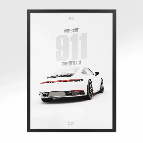 Poster Porsche 911 Carrera S – Vue arrière