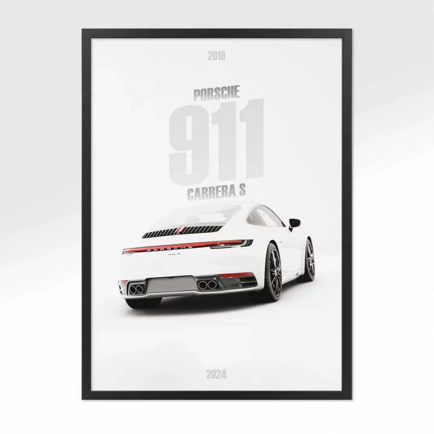Poster Porsche 911 Carrera S - Vue arrière