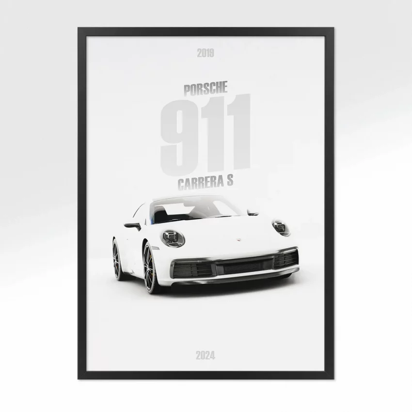 Poster Porsche 911 Carrera S - Vue avant