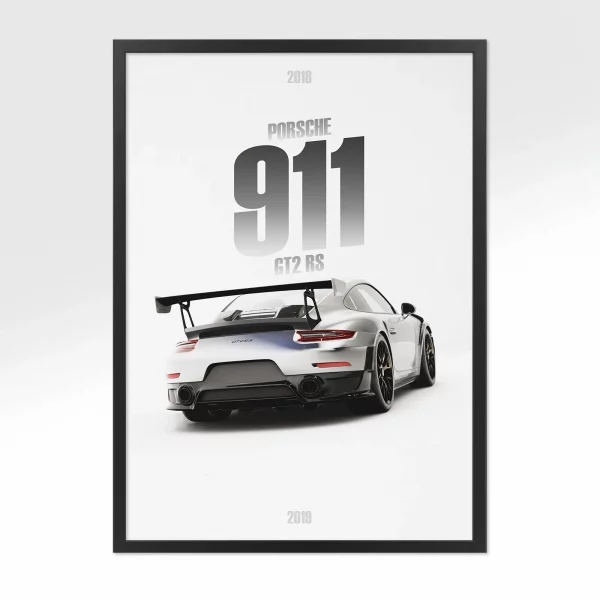 Poster Porsche 911 GT2 RS 2018 – Vue arrière