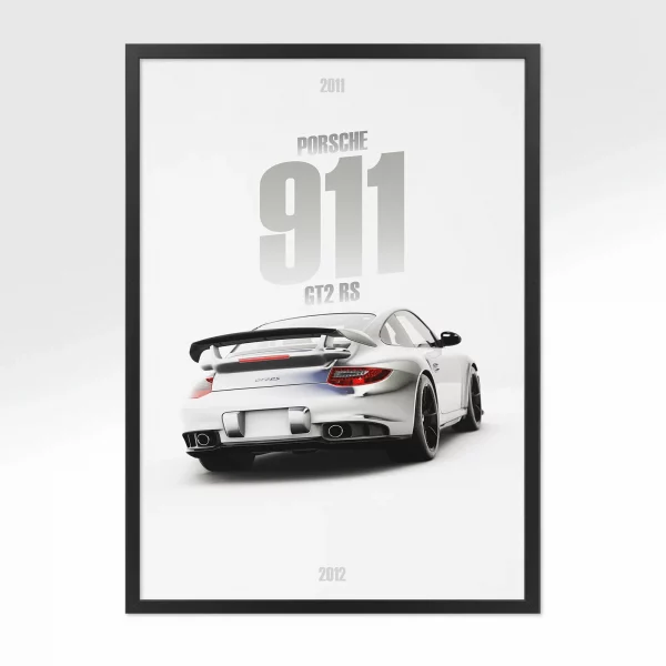 Poster Porsche 911 GT2 RS 2011 – Vue arrière