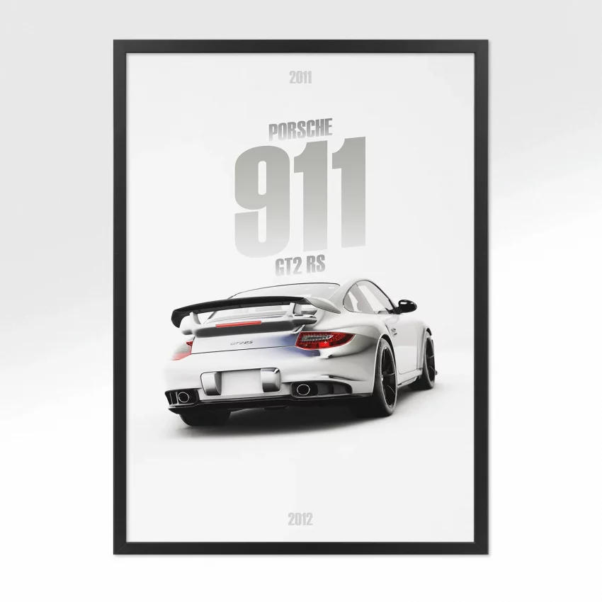 Poster Porsche 911 GT2 RS 2011 - Vue arrière