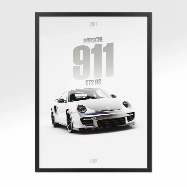 Poster Porsche 911 GT2 RS 2011 – Vue avant