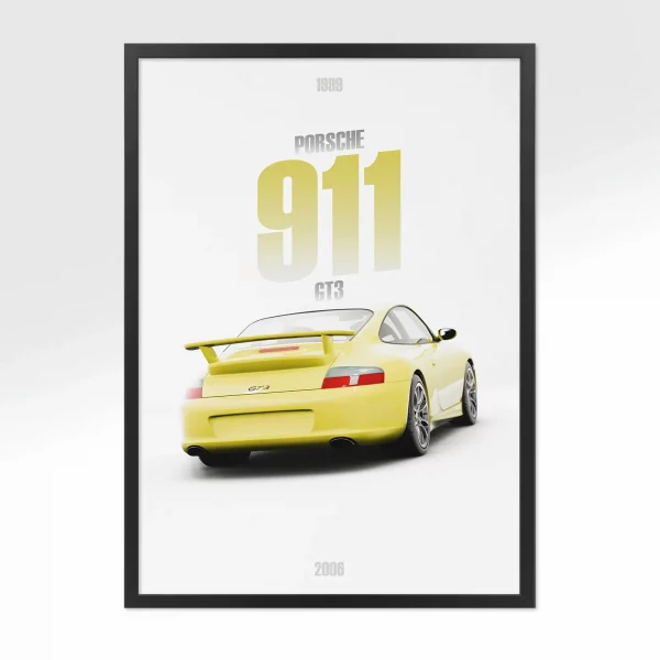 Poster Porsche 911 GT3 – Vue arrière