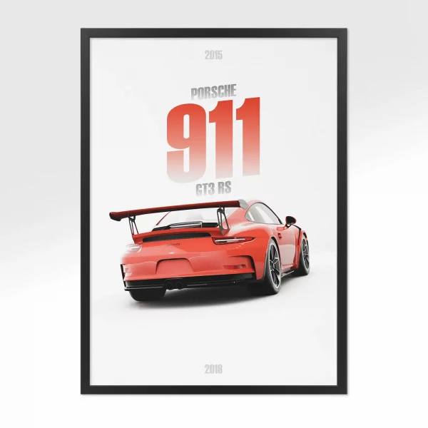 Poster Porsche 911 GT3 RS 2015 – Vue arrière
