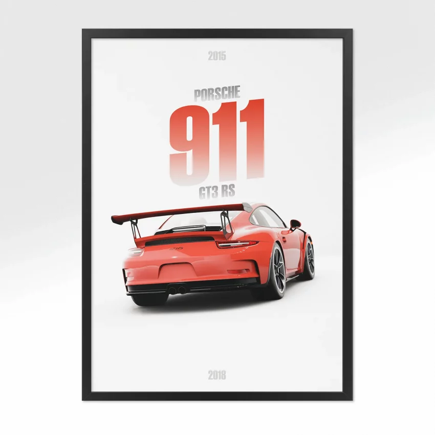 Poster Porsche 911 GT3 RS 2015 - Vue arrière