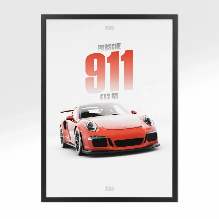 Poster Porsche 911 GT3 RS 2015 - Vue avant