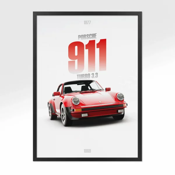 Poster Porsche 911 Turbo 3.3 – Vue avant