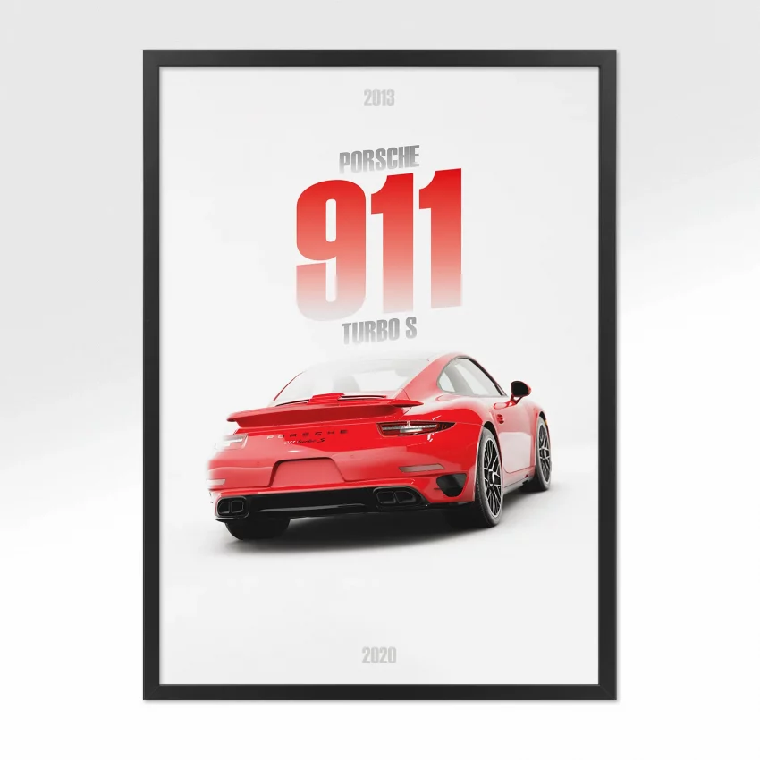 Poster Porsche 911 Turbo S - Vue arrière