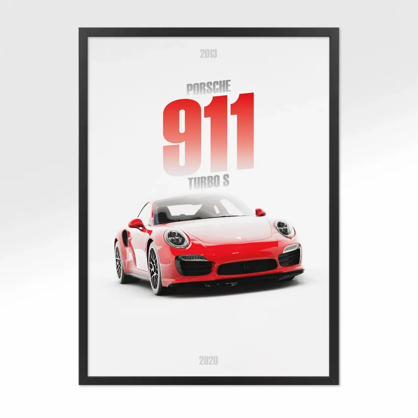 Poster Porsche 911 Turbo S - Vue avant