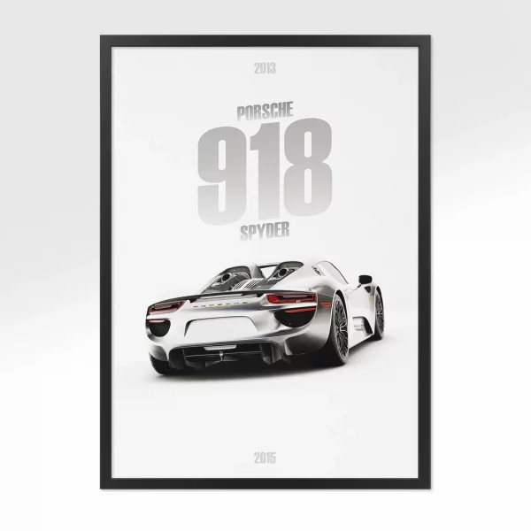 Poster Porsche 918 Spyder – Vue arrière