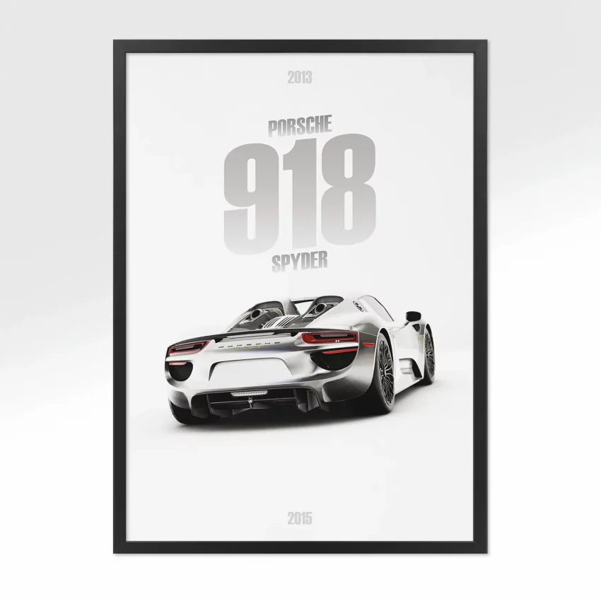 Poster Porsche 918 Spyder - Vue arrière