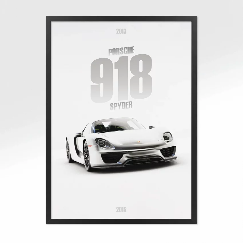 Poster Porsche 918 Spyder - Vue avant
