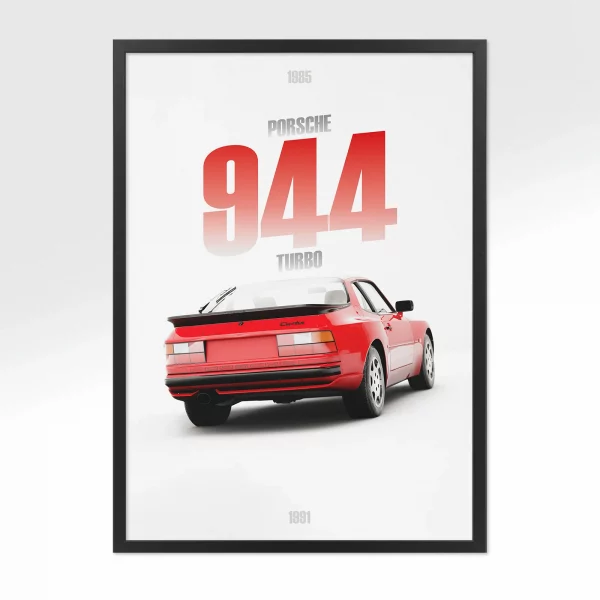 Poster Porsche 944 Turbo – Vue arrière