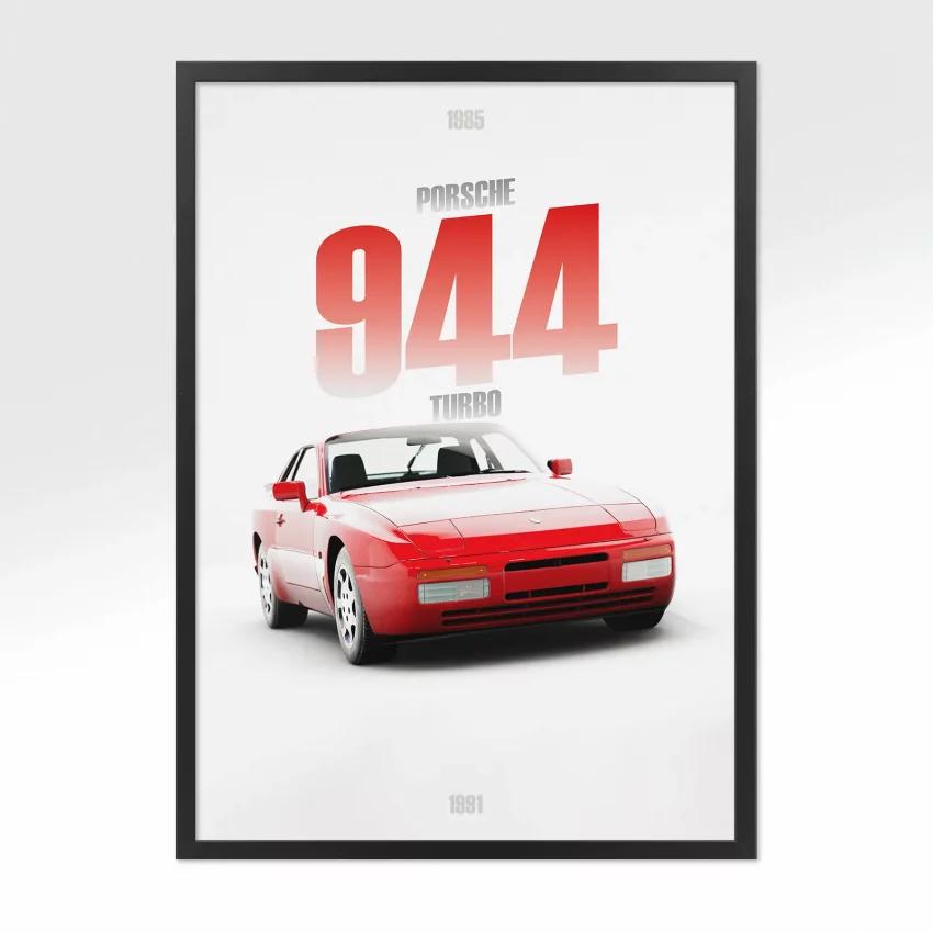Poster Porsche 944 Turbo - Vue avant