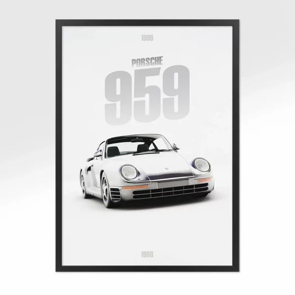 Poster Porsche 959 – Vue avant