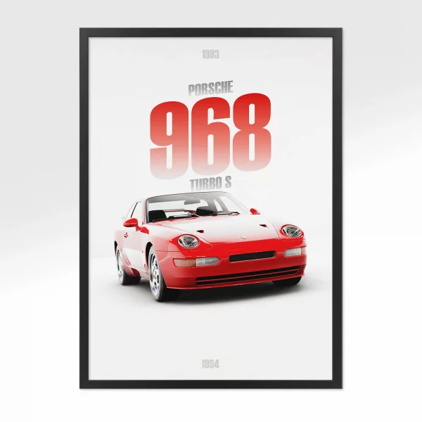 Poster Porsche 968 Turbo S – Vue avant