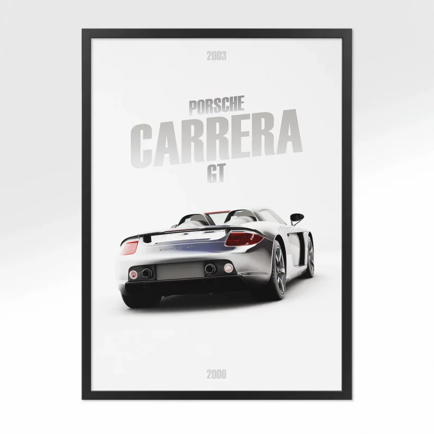 Poster Porsche Carrera GT - Vue arrière