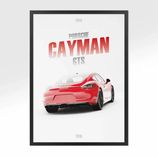 Poster Porsche Cayman GTS – Vue arrière