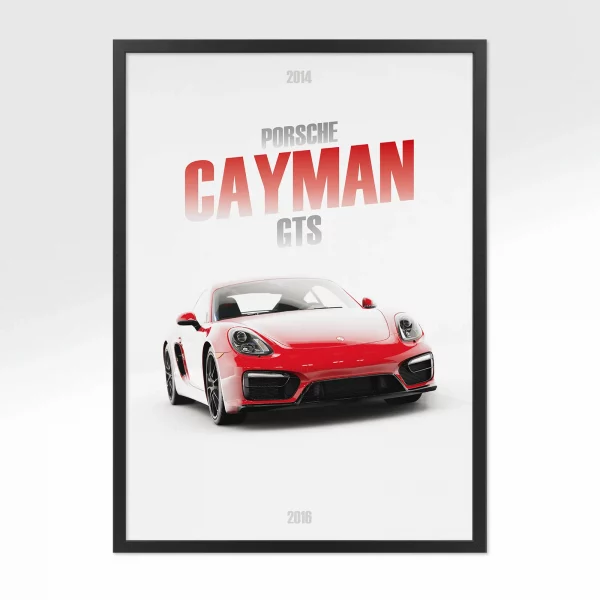 Poster Porsche Cayman GTS – Vue avant