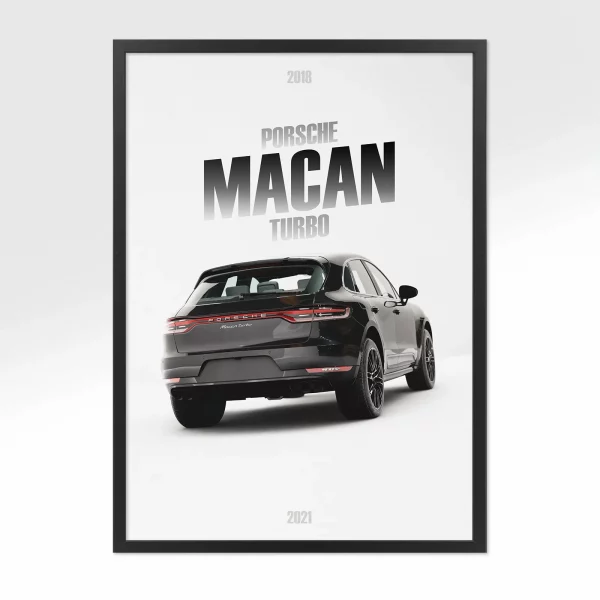 Poster Porsche Macan Turbo – Vue arrière