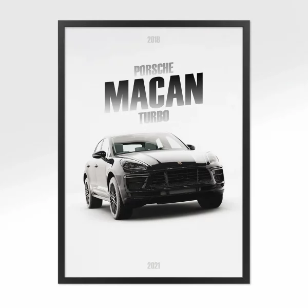 Poster Porsche Macan Turbo – Vue avant