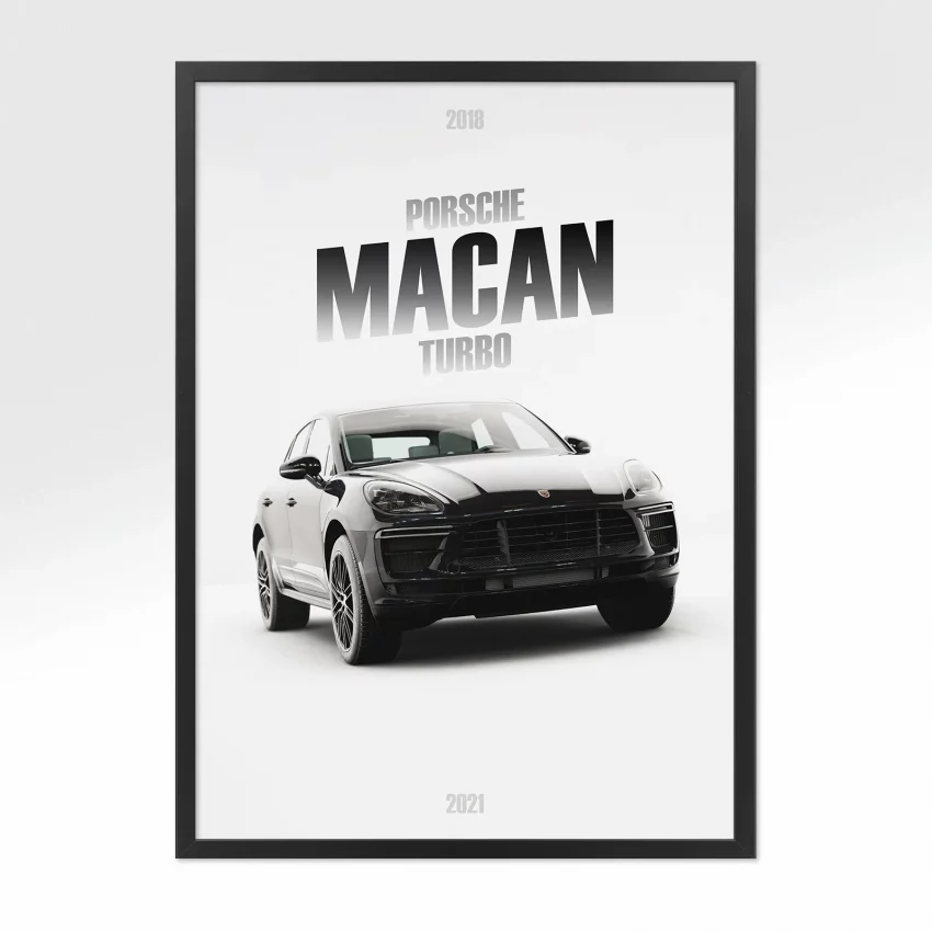Poster Porsche Macan Turbo - Vue avant
