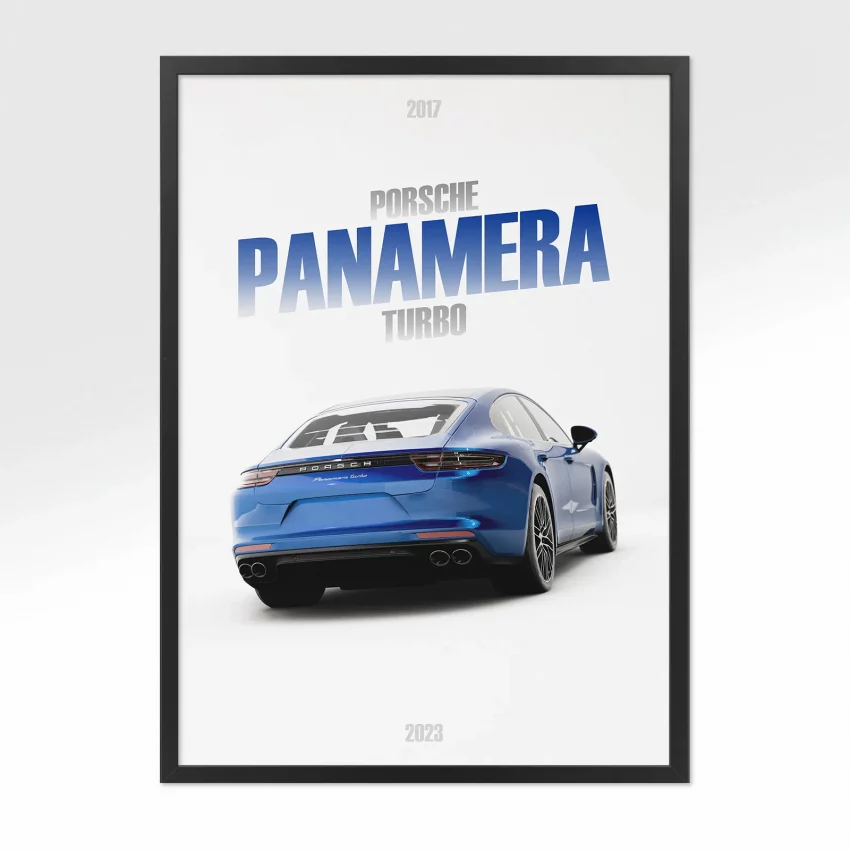 Poster Porsche Panamera Turbo - Vue arrière