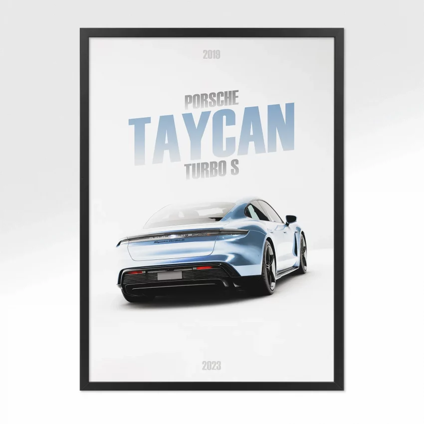 Poster Porsche Taycan Turbo S - Vue arrière