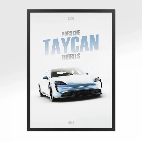 Poster Porsche Taycan Turbo S – Vue avant