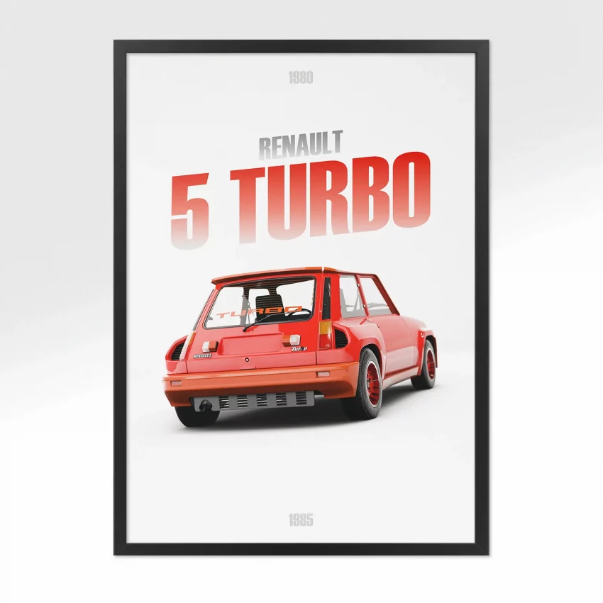 Poster Renault 5 Turbo - Vue arrière