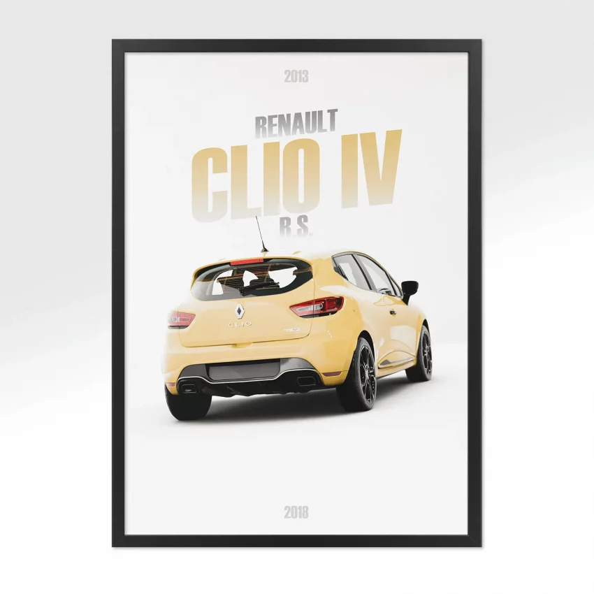 Poster Renault Clio IV R.S. - Vue arrière