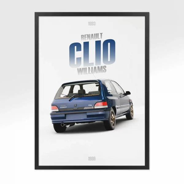 Poster Renault Clio Williams – Vue arrière
