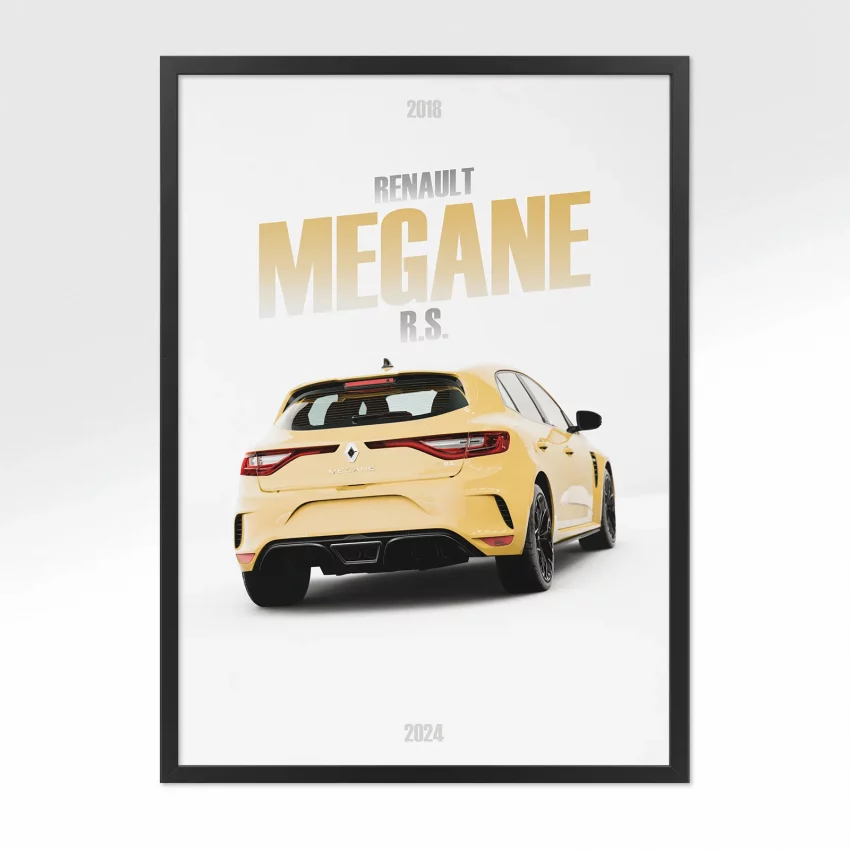 Poster Renault Megane R.S. - Vue arrière