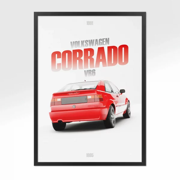 Poster Volkswagen Corrado VR6 – Vue arrière