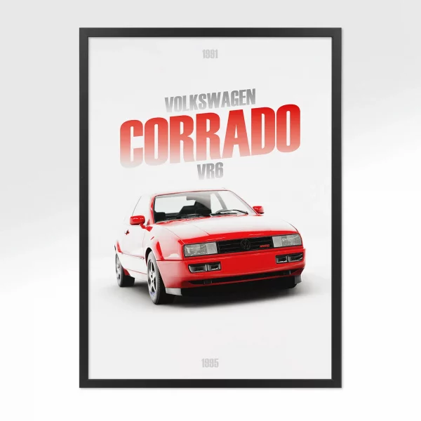 Poster Volkswagen Corrado VR6 – Vue avant