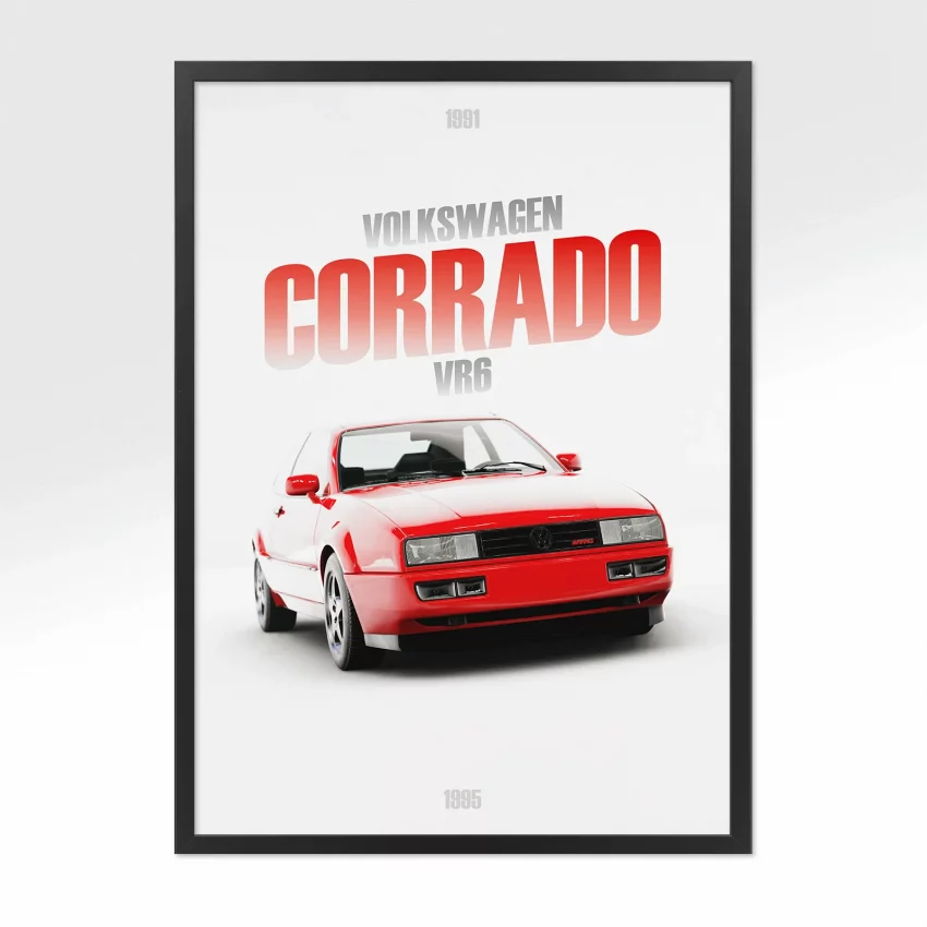 Poster Volkswagen Corrado VR6 - Vue avant