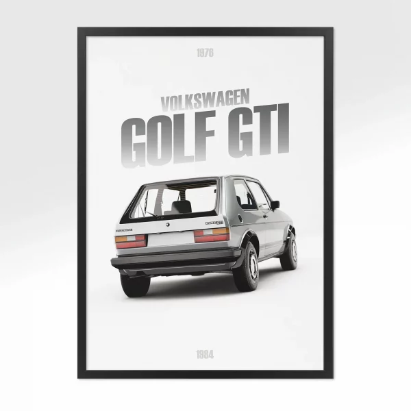 Poster Volkswagen Golf GTI – Vue arrière