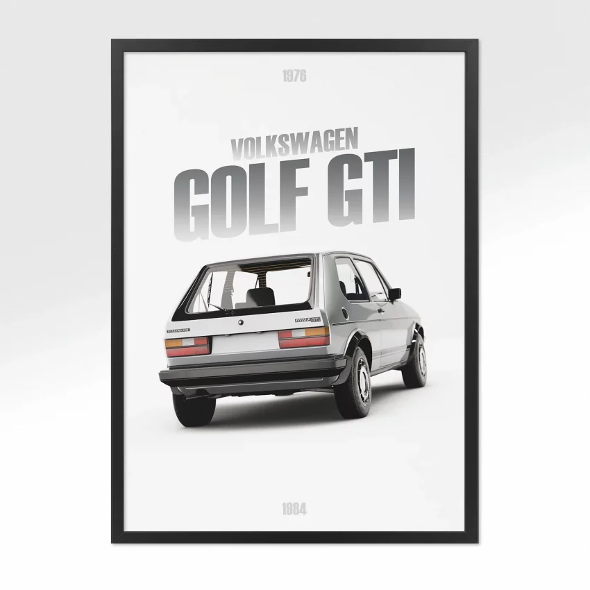 Poster Volkswagen Golf GTI - Vue arrière