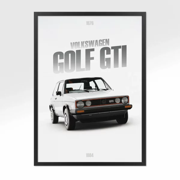 Poster Volkswagen Golf GTI – Vue avant