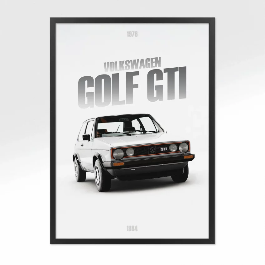 Poster Volkswagen Golf GTI - Vue avant